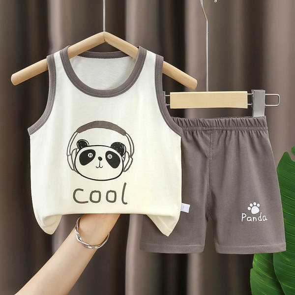 Vestido de verão infantil de algodão