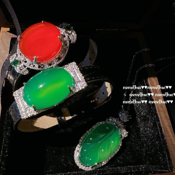 Pulseira e Colar de Jade Verde