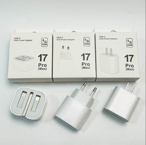 Cabeça de carregamento transfronteiriça de 35W para a Europa e os EUA para o novo carregador de iPhone 17 da Apple