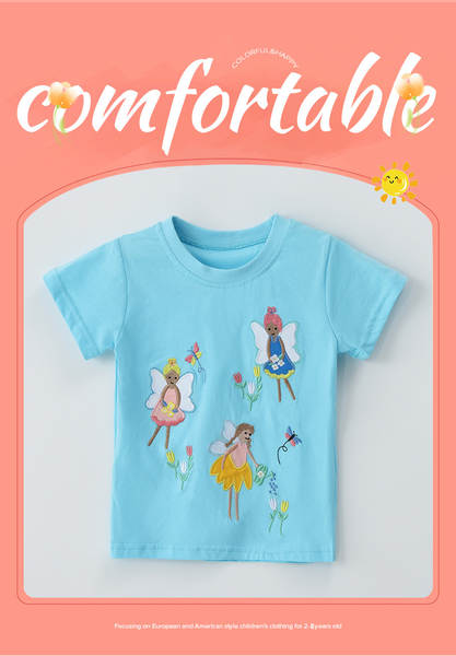 Camiseta infantil florzinhas