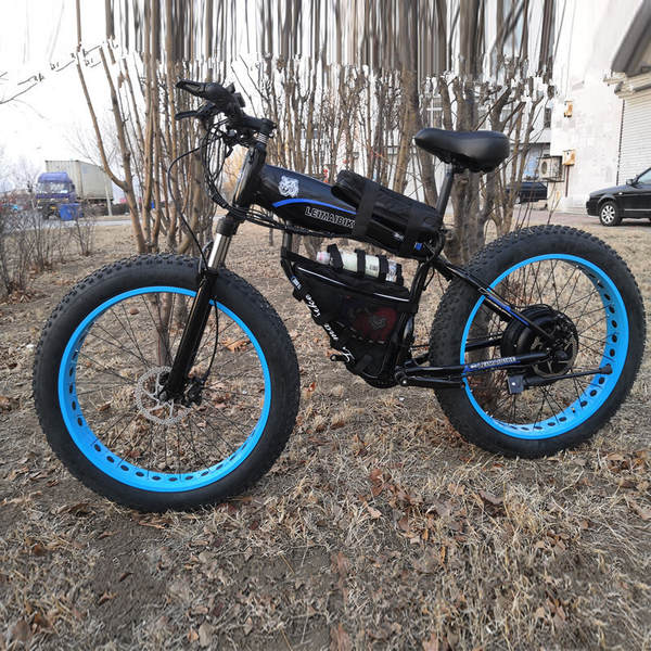 Carro de neve de 26 polegadas 1500W Motor de velocidade de alumínio de liga de gordura assistente elétrico 48V1000W bicicleta de montanha