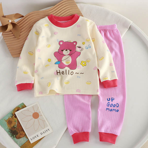 Conjunto de pijama de algodão para crianças