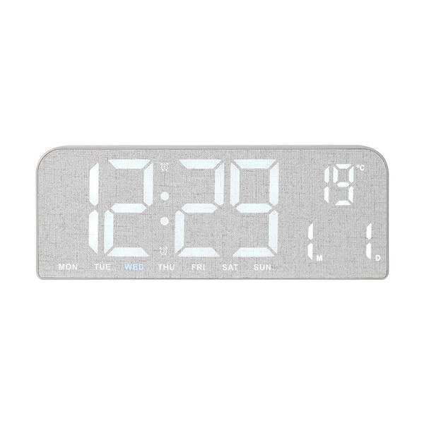Novo relógio LED grande ecrã despertador relógio simples de madeira relógio criativo relógio de mesa pendurável GH