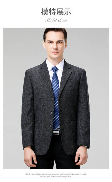 Vestido masculino de primavera e outono 2024 novo casaco do pai de meia-idade