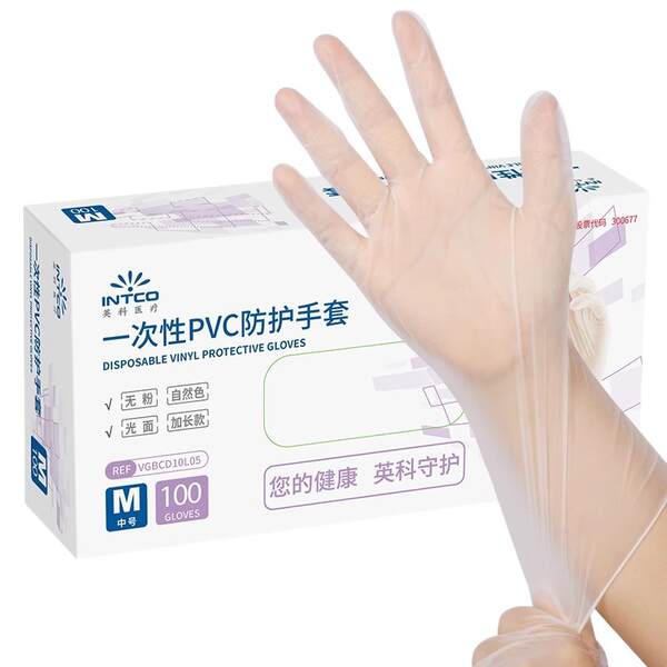 Luvas de PVC descartáveis para cozinha