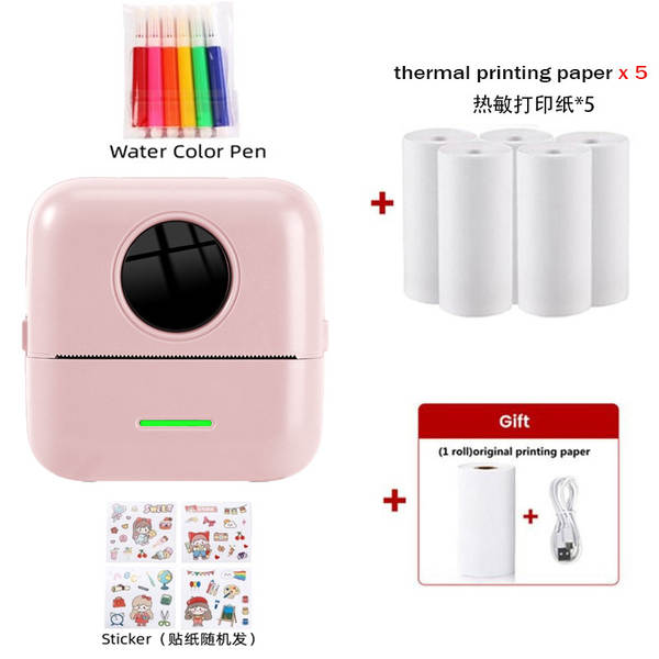 Mini impressora sem fio sem fio de venda quente transfronteiriça celular inteligente sem tinta Bluetooth impressora de fotos domésticas de pequeno porte