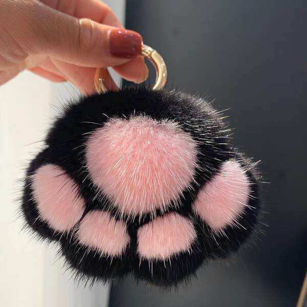 Pulseira de Pelúcia com Forma de Pata de Gato