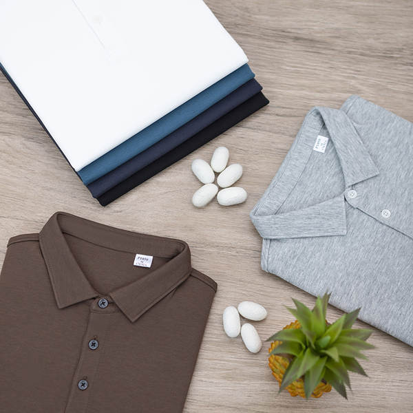 High-end 230g dupla camisa de algodão com camisa de ar colar polo camisa de mão curta homem t-shirt puro negócio homem polo camisa