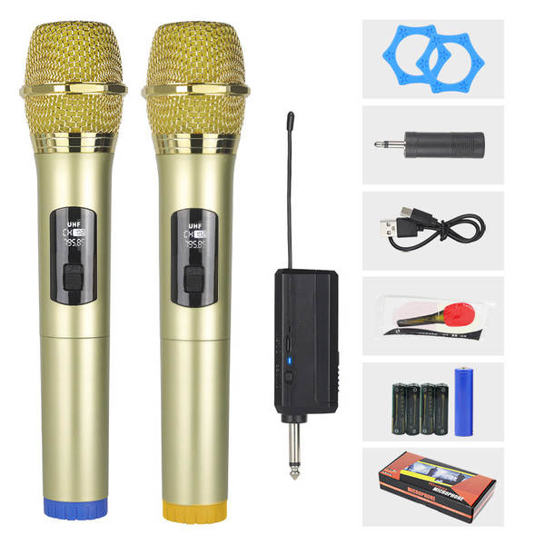 Carregador de microfone sem fio para duas casas de cartão de som KTV palco de transmissão ao vivo K-Song V-Song profissional portátil