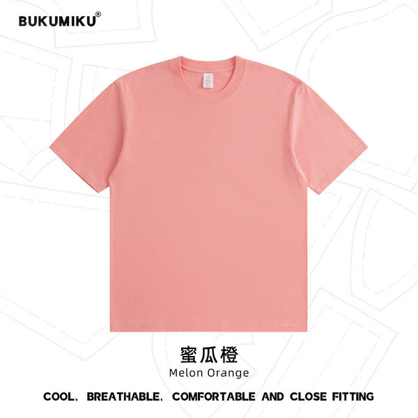 230 gramas de algodão puro de manga curta para homens T-shirt personalizado de cor pura Lonely indie logo cultura T-shirt