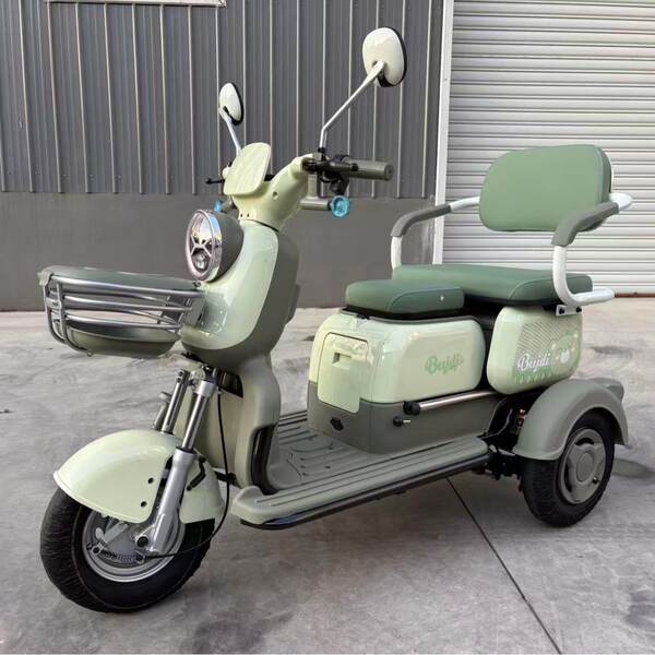 Novo veículo elétrico de três rodas para adultos para transportar crianças e idosos de duas rodas