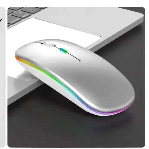Fonte de fábrica RGB dual-modelo portátil sem fio mouse de baixo som Type-C carregamento em atacado