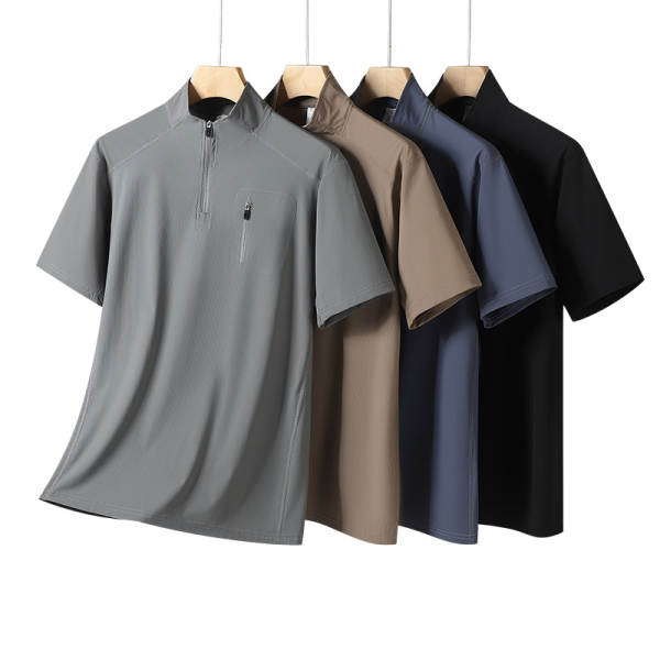 Homem de alta qualidade Primavera Outono Longas Mãos POLO T-Shirt Comércio Férias T-Shirt Esporte Homem