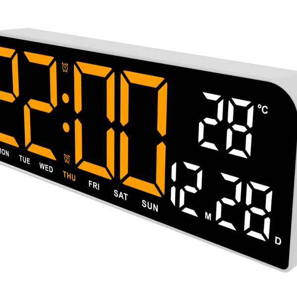 Novo relógio de tela grande simples de LED Relógio de mesa criativo de tamanho grande de relógio de mesa pendurável 0707