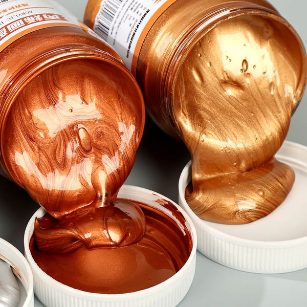 Pearl Gold Silver 300ml Metal Color Color Wall Painting Manual Pearl Coloring Wholesale Gold Acrylic Coloring