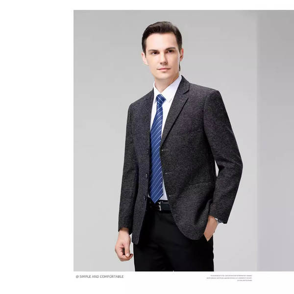Vestido masculino de primavera e outono 2024 novo casaco do pai de meia-idade