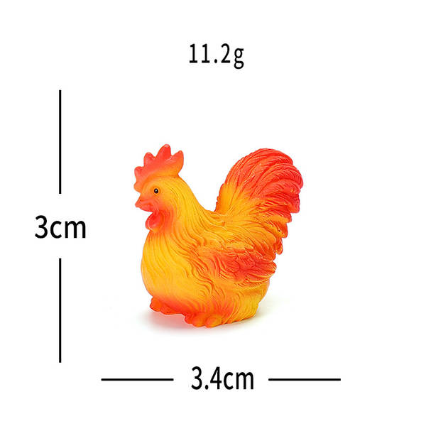 Micro-paisagem criativa fazenda de simulação de galinhas grandes de galinhas de espinhas diy acessórios de decoração de mesa mini pedaços