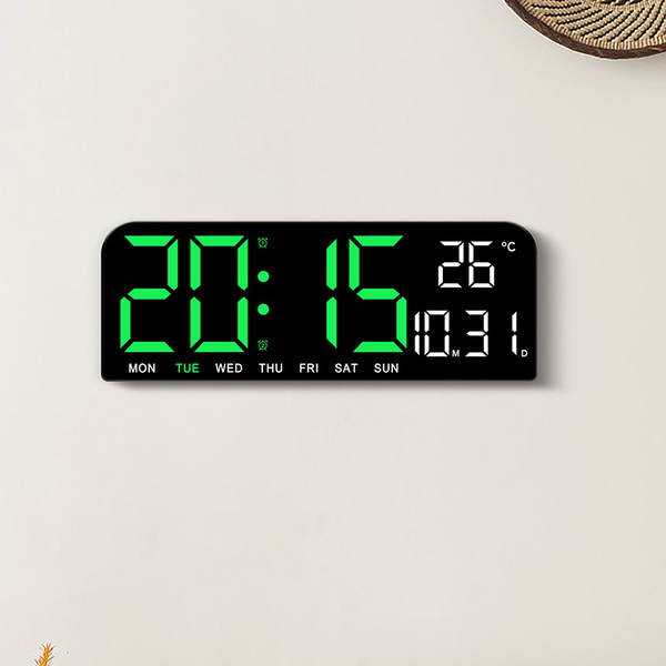 Novo relógio de tela grande simples de LED Relógio de mesa criativo de tamanho grande de relógio de mesa pendurável 0707