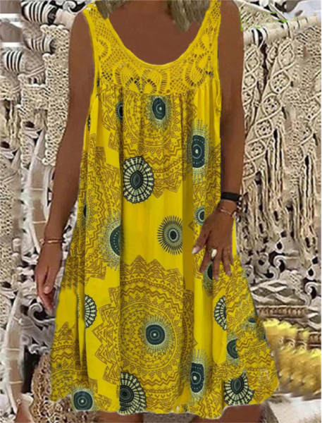 2026 Novo modelo europeu-americano de senhoras impressas digitais de ombro a ombro sexy pendurado relaxação vestido vestido Race vestido casual