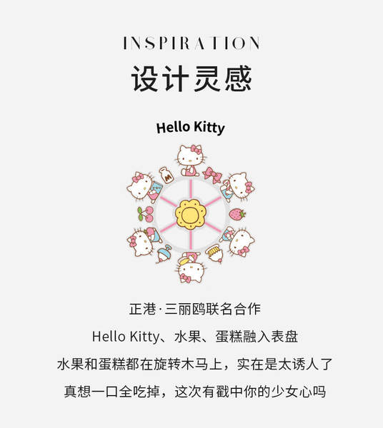 O relógio da senhora é um presente de aniversário Hello Kitty.