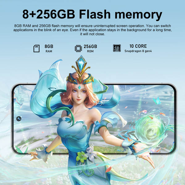 Novo i17pro max celular transfronteiriço real 4g rede oito núcleos 7,3 polegadas tela grande Android 15 16+1