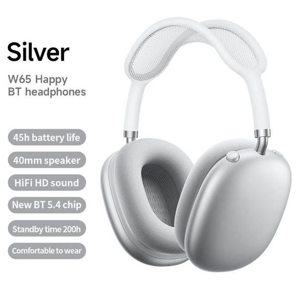 W65 Transfronteiriço Airpods Max Ativo de Redução de Ruído Head-Own Wireless Bluetooth Motion Foldable Headset