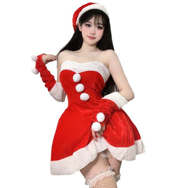 Vestido de Veludo Vermelho para Natal
