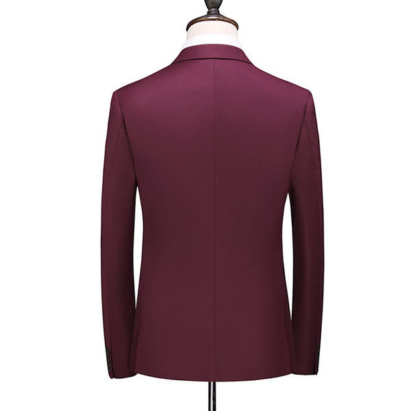 Vestido duplo de dois pedaços de roupa transfronteiriça puro para homens 7110 de vinho vermelho