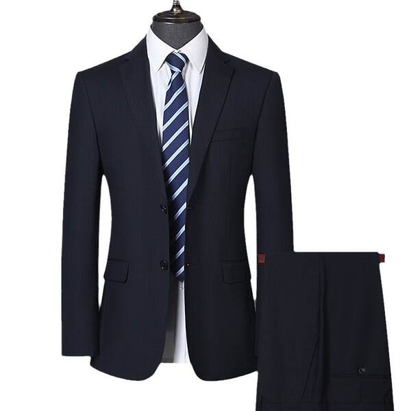 Vestido de casaco masculino de pano de fundo novo modelo de negócios de lazer pano de fundo de festa masculino de dois conjuntos de vestido