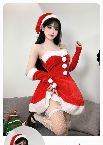 Vestido de Veludo Vermelho para Natal