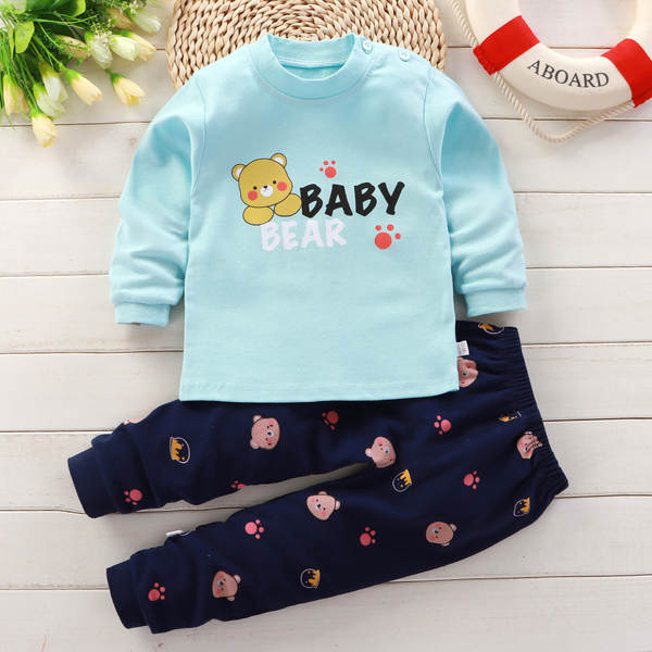 Conjunto de pijama de algodão para crianças