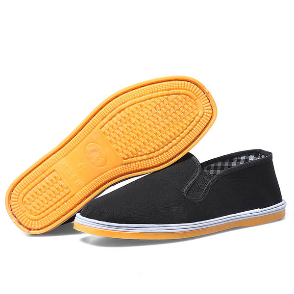 Fabricante de vendas diretas de velhos sapatos de madeira de Pequim homens sapatos de madeira preta confortáveis sapatos tradicionais de madeira preta