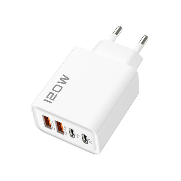 120W Duplo PD + Duplo Carregador USB 5V2A12W para Apple Huawei Smartphone Duplo Tipo Cabeça de Carregador
