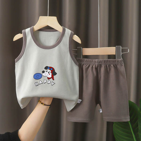 Vestido de verão infantil de algodão