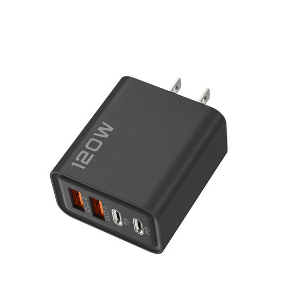 120W Duplo PD + Duplo Carregador USB 5V2A12W para Apple Huawei Smartphone Duplo Tipo Cabeça de Carregador