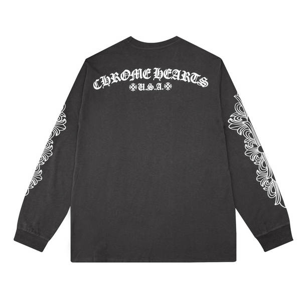 Camiseta de algodão transfronteiriço Chrome Heart Crown Camiseta de algodão transfronteiriço para homens e mulheres