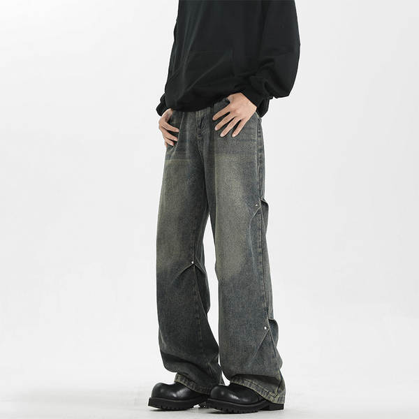 Calça jeans larga masculina