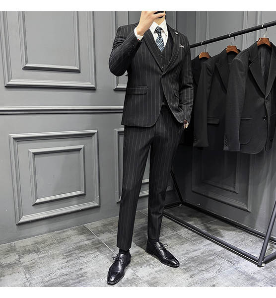Terno Listrado Masculino Slim Fit