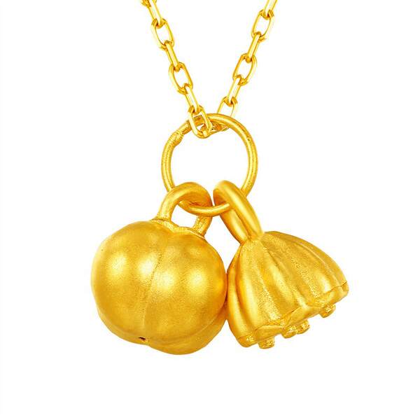 Colar de Ouro 999 com Pendente de Flor