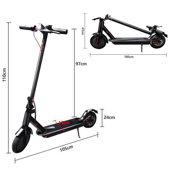 Caminhão elétrico dobrável para adultos Estudantes com duas rodas para o trabalho Scooter