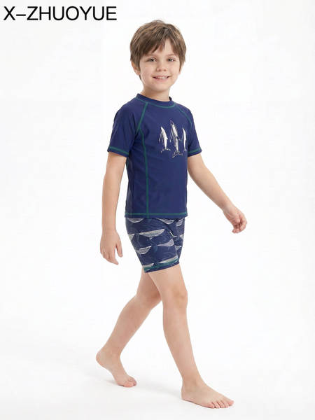 Conjunto de bermuda de natação para menino