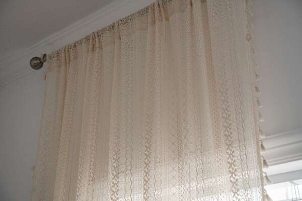Cortina de Croche em Tom Creme