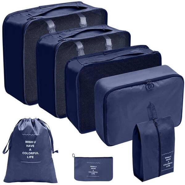 Conjunto de 7 Bolsas de Organização para Viagem