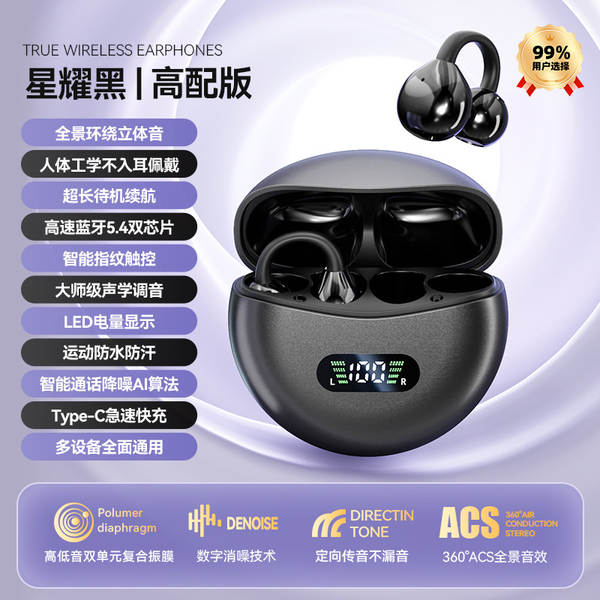 Novos fones de ouvido sem fio Bluetooth sem fio para transmissão de longa duração OWS