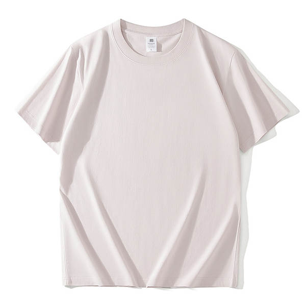 T-shirt masculino com mangas curtas e pesadas de algodão puro 230 gramas Jovens com mangas redondas de roupa de roupa pura