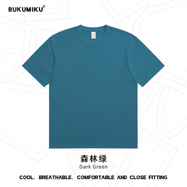 230 gramas de algodão puro de manga curta para homens T-shirt personalizado de cor pura Lonely indie logo cultura T-shirt