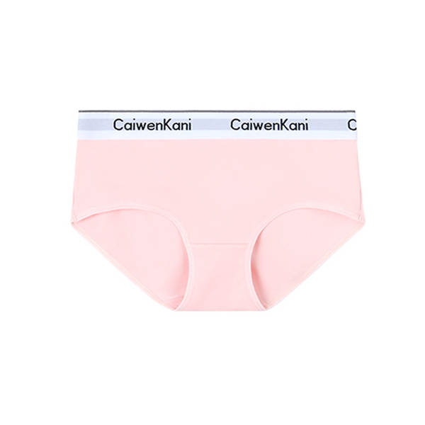 Calças femininas de algodão antibacteriano sem vestígios de ar simples de cintura média menina calças de esporte triangulares atacado