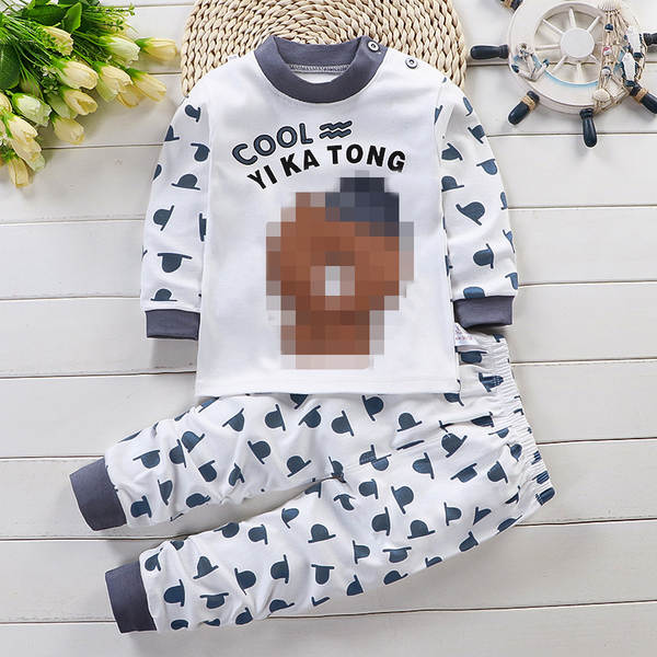 Conjunto de pijama de algodão para crianças