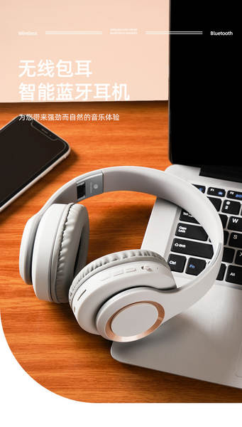 Fone de ouvido Bluetooth Wireless Headphone