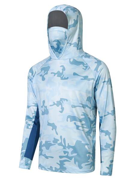 Camiseta de pesca masculina com mangas compridas e secas para o verão